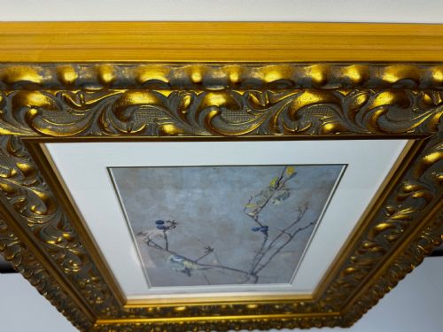 VICTORIAN WATERCOLOUR APPLE BLOSSOM BLUE TIT BIRD BY ARTHUR WARDLE - ADDITIONAL PHOTO 6