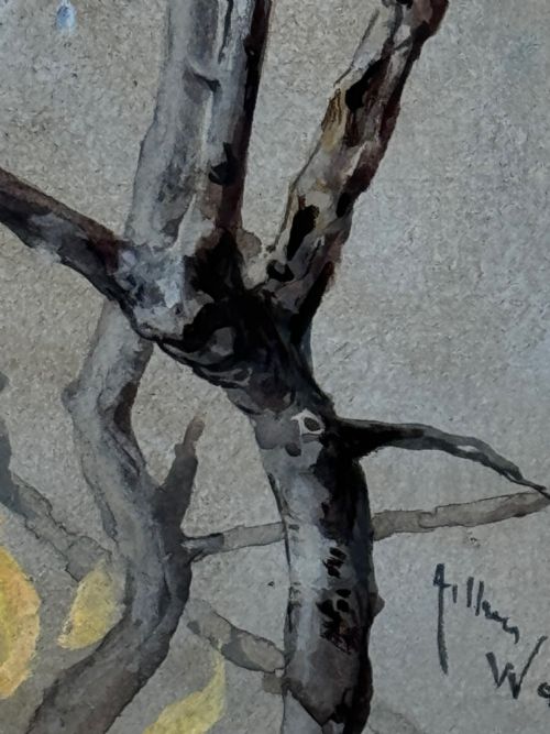 VICTORIAN WATERCOLOUR APPLE BLOSSOM BLUE TIT BIRD BY ARTHUR WARDLE - ADDITIONAL PHOTO 18