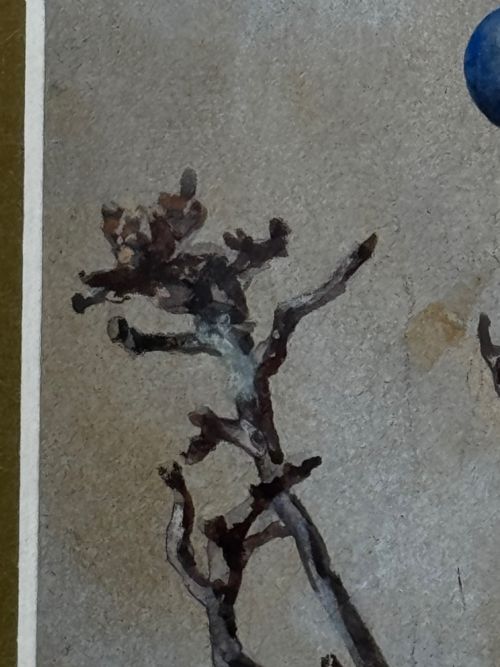 VICTORIAN WATERCOLOUR APPLE BLOSSOM BLUE TIT BIRD BY ARTHUR WARDLE - ADDITIONAL PHOTO 19