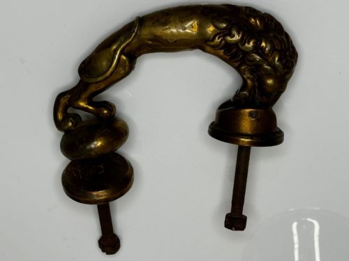 GEORGIAN 18TH CENTURY GILT BRASS LION DOOR ENTRANCE FIXTURE KNOCKER - ADDITIONAL PHOTO 14
