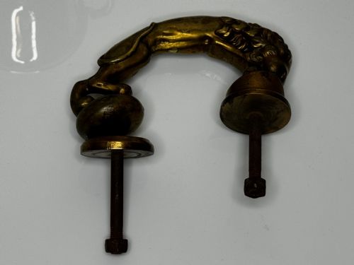 GEORGIAN 18TH CENTURY GILT BRASS LION DOOR ENTRANCE FIXTURE KNOCKER - ADDITIONAL PHOTO 19