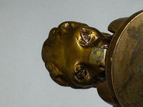 GEORGIAN 18TH CENTURY GILT BRASS LION DOOR ENTRANCE FIXTURE KNOCKER - ADDITIONAL PHOTO 28
