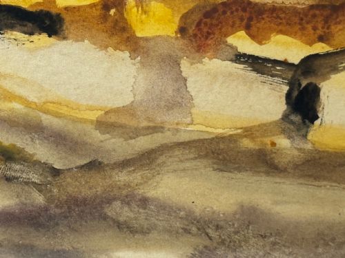 PAINTING LANDSCAPE TEMPLE VILLAGE BY SIR WILLIAM GEORGE GILLIES - ADDITIONAL PHOTO 20