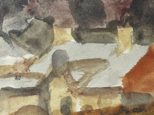 PAINTING LANDSCAPE TEMPLE VILLAGE BY SIR WILLIAM GEORGE GILLIES - ADDITIONAL PHOTO 22