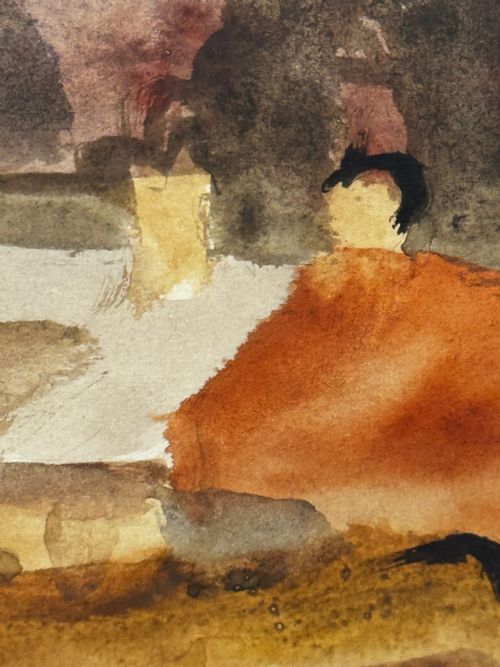 PAINTING LANDSCAPE TEMPLE VILLAGE BY SIR WILLIAM GEORGE GILLIES - ADDITIONAL PHOTO 26