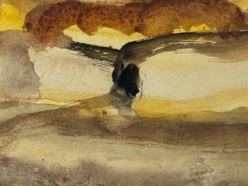 PAINTING LANDSCAPE TEMPLE VILLAGE BY SIR WILLIAM GEORGE GILLIES - ADDITIONAL PHOTO 28