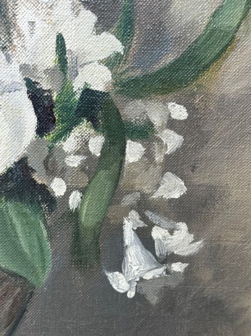 OIL PAINTING PEKINGESE DOG WATCHING BUTTERFLY PAUL DESMOND FITZGERALD - ADDITIONAL PHOTO 16