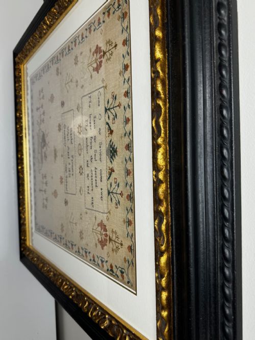 19TH CENTURY TAPESTRY SAMPLER BY RACHEL 1831 OSWESTRY NATIONAL SCHOOL - ADDITIONAL PHOTO 2