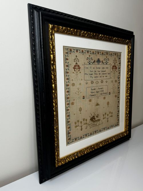 19TH CENTURY TAPESTRY SAMPLER BY RACHEL 1831 OSWESTRY NATIONAL SCHOOL - ADDITIONAL PHOTO 7