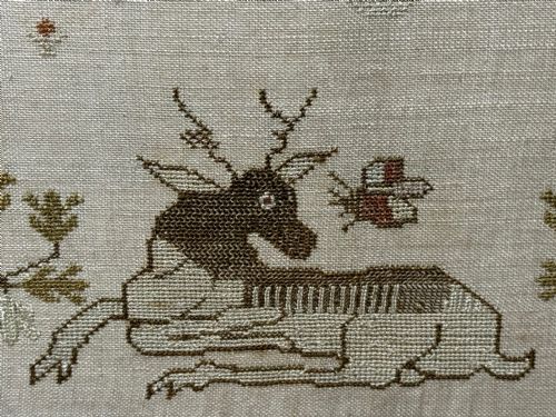 19TH CENTURY TAPESTRY SAMPLER BY RACHEL 1831 OSWESTRY NATIONAL SCHOOL - ADDITIONAL PHOTO 12