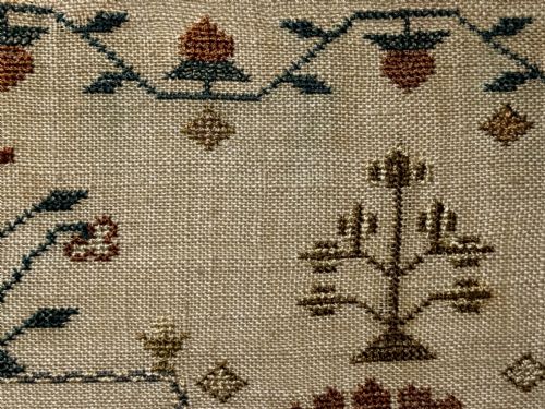 19TH CENTURY TAPESTRY SAMPLER BY RACHEL 1831 OSWESTRY NATIONAL SCHOOL - ADDITIONAL PHOTO 20
