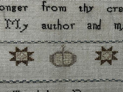 19TH CENTURY TAPESTRY SAMPLER BY RACHEL 1831 OSWESTRY NATIONAL SCHOOL - ADDITIONAL PHOTO 21