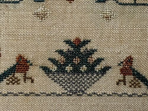 19TH CENTURY TAPESTRY SAMPLER BY RACHEL 1831 OSWESTRY NATIONAL SCHOOL - ADDITIONAL PHOTO 26