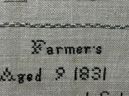 19TH CENTURY TAPESTRY SAMPLER BY RACHEL 1831 OSWESTRY NATIONAL SCHOOL - ADDITIONAL PHOTO 28