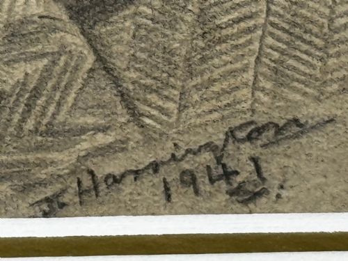 WW2 WARTIME PORTRAIT DRAWING PRIME MINISTER LEONARD WINSTON CHURCHILL - ADDITIONAL PHOTO 7