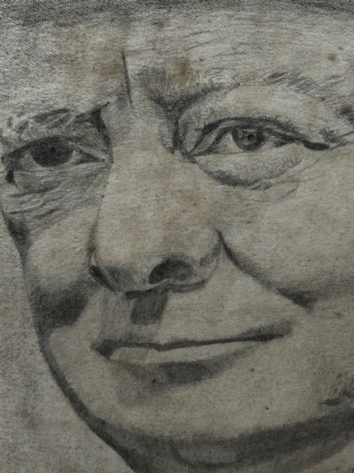 WW2 WARTIME PORTRAIT DRAWING PRIME MINISTER LEONARD WINSTON CHURCHILL - ADDITIONAL PHOTO 17