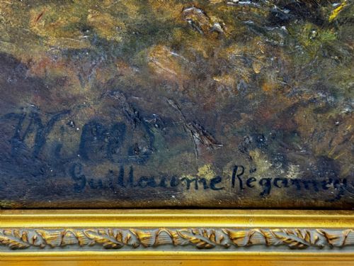 FRENCH HUNTSMAN OIL PAINTING HOT PURSUIT BY GUILLAUME URBAN RGAMEY - ADDITIONAL PHOTO 10