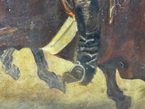 FRENCH HUNTSMAN OIL PAINTING HOT PURSUIT BY GUILLAUME URBAN RGAMEY - ADDITIONAL PHOTO 24