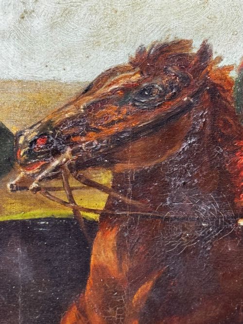 FRENCH HUNTSMAN OIL PAINTING HOT PURSUIT BY GUILLAUME URBAN RGAMEY - ADDITIONAL PHOTO 26