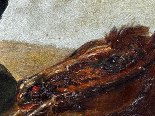 FRENCH HUNTSMAN OIL PAINTING HOT PURSUIT BY GUILLAUME URBAN RGAMEY - ADDITIONAL PHOTO 27
