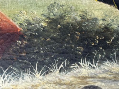 19TH CENTURY OIL PAINTING DUKE OF WELLINGTON SURVEYING FIELD OF WATERLOO - ADDITIONAL PHOTO 11