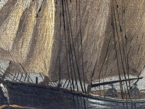 OIL PAINTING ON TYNE GROYNE HERD LIGHTHOUSE BY JOHN DAVISON LIDDELL - ADDITIONAL PHOTO 20