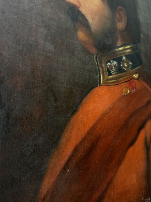 VICTORIAN OIL PAINTING PORTRAIT RED COAT OFFICER LIEUTENANT COLONEL - ADDITIONAL PHOTO 29