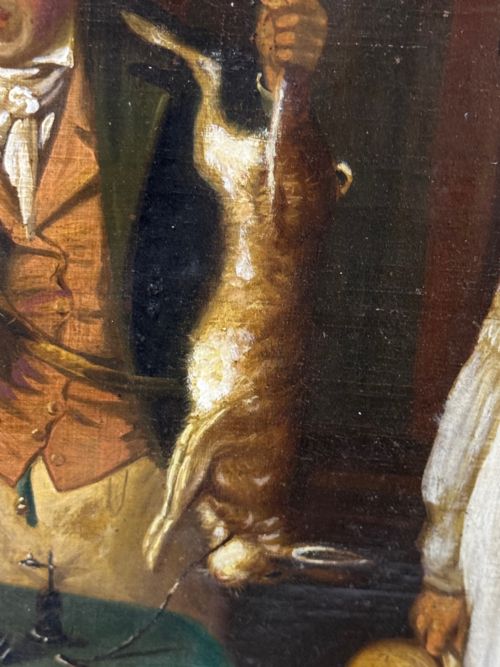 VICTORIAN OIL PAINTING IRISH DUBLIN LORD INQUISITION OF POACHER - ADDITIONAL PHOTO 27