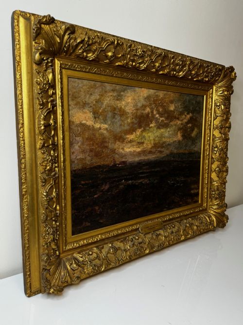 OIL PAINTING YORKSHIRE MOOR HIGH ELDWICK BY JOHN WILLIAM BUXTON KNIGHT - ADDITIONAL PHOTO 4