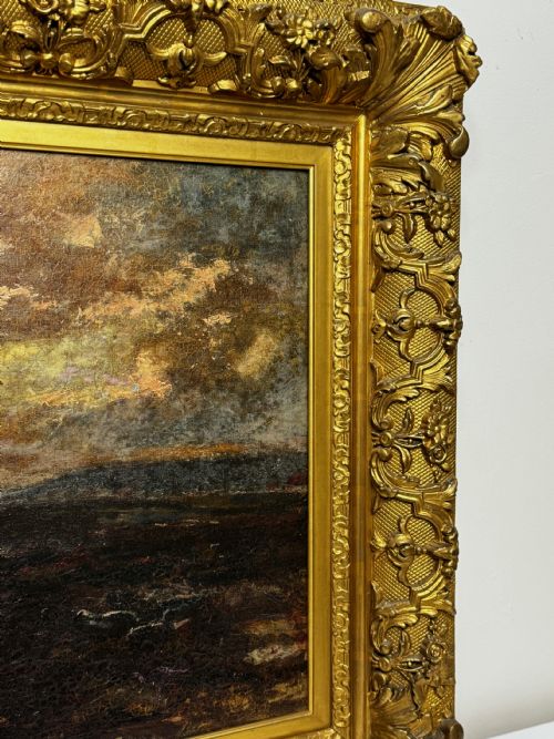 OIL PAINTING YORKSHIRE MOOR HIGH ELDWICK BY JOHN WILLIAM BUXTON KNIGHT - ADDITIONAL PHOTO 6