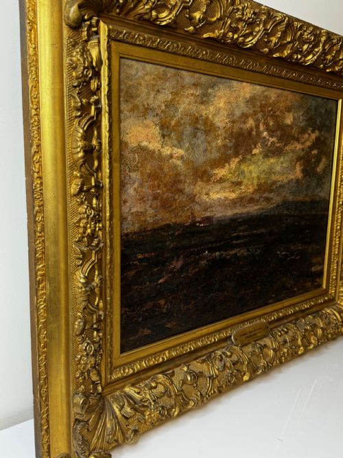 OIL PAINTING YORKSHIRE MOOR HIGH ELDWICK BY JOHN WILLIAM BUXTON KNIGHT - ADDITIONAL PHOTO 7