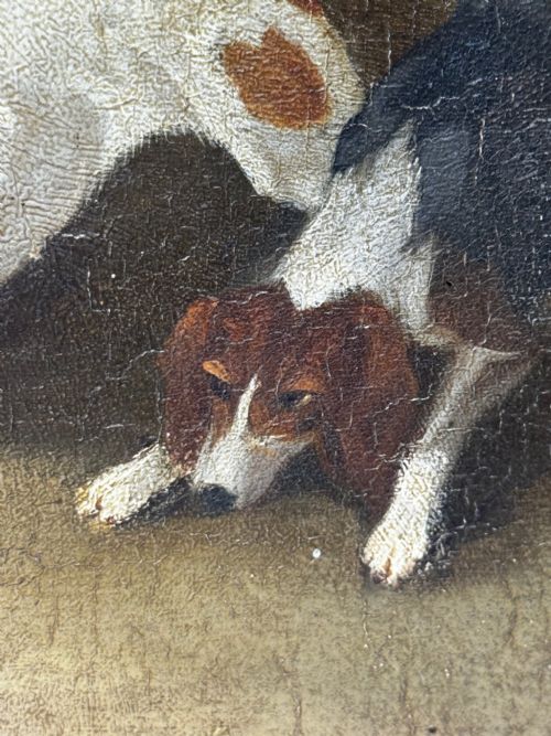 OIL PAINTING THE CLANDON HARRIERS HUNT JOHN IMMS OF RINGMER - ADDITIONAL PHOTO 15