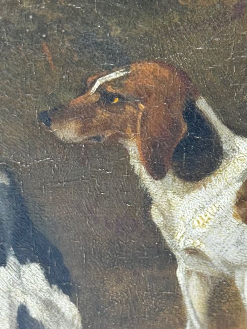 OIL PAINTING THE CLANDON HARRIERS HUNT JOHN IMMS OF RINGMER - ADDITIONAL PHOTO 22