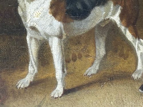 OIL PAINTING THE CLANDON HARRIERS HUNT JOHN IMMS OF RINGMER - ADDITIONAL PHOTO 23