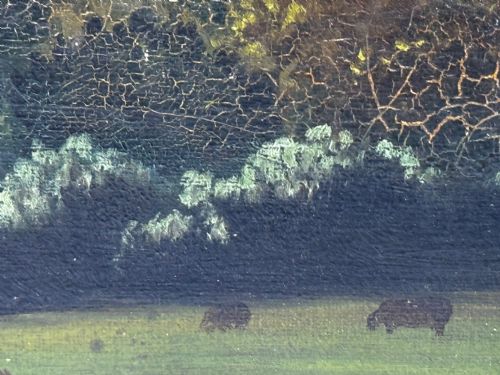 VICTORIAN OIL PAINTING HISTORIC ARUNDEL CASTLE AFTER JAMES CANTER - ADDITIONAL PHOTO 7