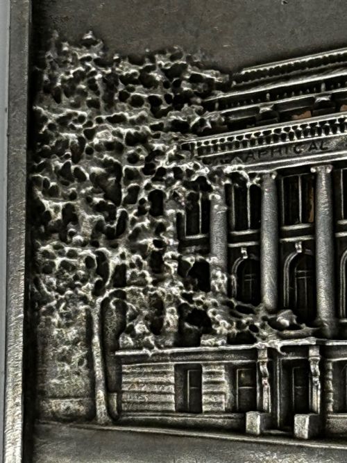STERLING SILVER INGOT PLAQUE AMERICAN GEOGRAPHIC SOCIETY OF NEW YORK - ADDITIONAL PHOTO 5