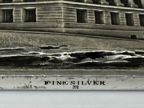 STERLING SILVER INGOT PLAQUE AMERICAN GEOGRAPHIC SOCIETY OF NEW YORK - ADDITIONAL PHOTO 7