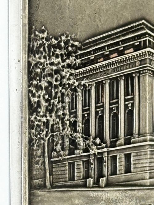 STERLING SILVER INGOT PLAQUE AMERICAN GEOGRAPHIC SOCIETY OF NEW YORK - ADDITIONAL PHOTO 21