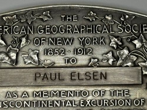 STERLING SILVER INGOT PLAQUE AMERICAN GEOGRAPHIC SOCIETY OF NEW YORK - ADDITIONAL PHOTO 28