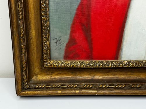 OIL PAINTING PORTRAIT SIR PHILIP GREY EGERTON 15TH BARONET C1950 - ADDITIONAL PHOTO 7