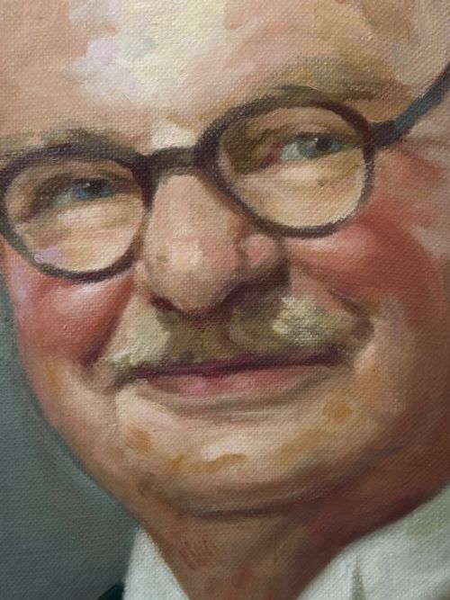 OIL PAINTING PORTRAIT SIR PHILIP GREY EGERTON 15TH BARONET C1950 - ADDITIONAL PHOTO 10