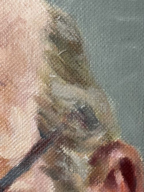 OIL PAINTING PORTRAIT SIR PHILIP GREY EGERTON 15TH BARONET C1950 - ADDITIONAL PHOTO 22