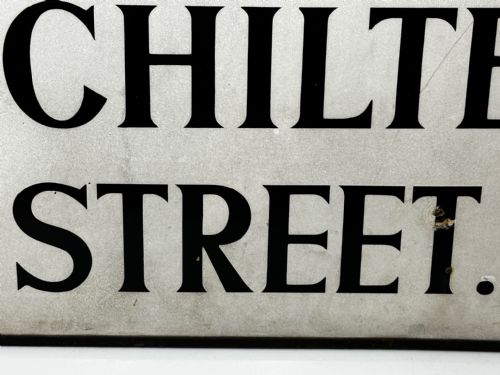 ENAMEL LONDON ROAD SIGN BOROUGH OF ST MARYLEBONE CHILTERN STREET W1 - ADDITIONAL PHOTO 18