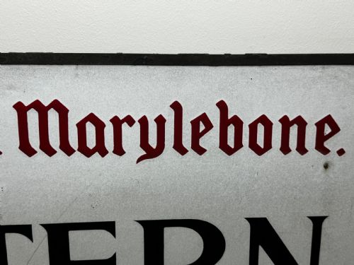 ENAMEL LONDON ROAD SIGN BOROUGH OF ST MARYLEBONE CHILTERN STREET W1 - ADDITIONAL PHOTO 25