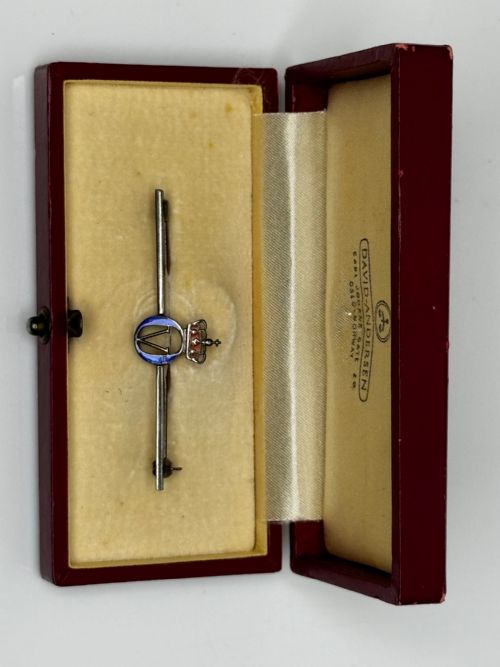 DAVIDANDERSON HALLMARKED SILVER ENAMEL ROYAL CROWN BROOCH - ADDITIONAL PHOTO 1