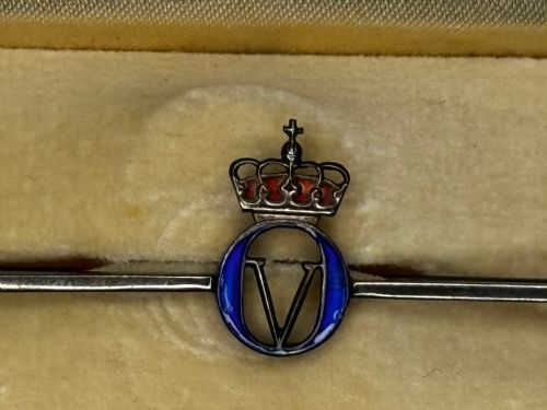 DAVIDANDERSON HALLMARKED SILVER ENAMEL ROYAL CROWN BROOCH - ADDITIONAL PHOTO 4