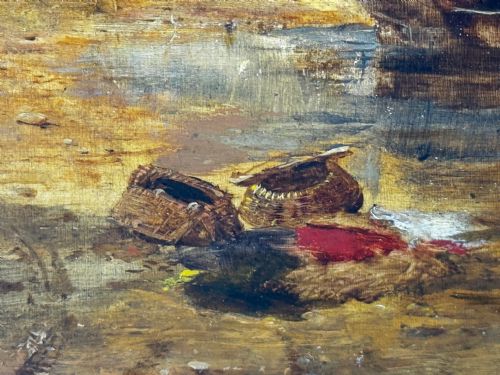 OIL PAINTING SHIPS HULK WRECK MORETON BEACH WIRRAL LEASOWE LIGHTHOUSE - ADDITIONAL PHOTO 13