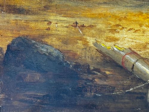 OIL PAINTING SHIPS HULK WRECK MORETON BEACH WIRRAL LEASOWE LIGHTHOUSE - ADDITIONAL PHOTO 15