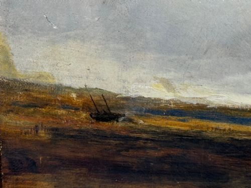 OIL PAINTING SHIPS HULK WRECK MORETON BEACH WIRRAL LEASOWE LIGHTHOUSE - ADDITIONAL PHOTO 16