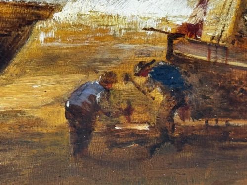 OIL PAINTING SHIPS HULK WRECK MORETON BEACH WIRRAL LEASOWE LIGHTHOUSE - ADDITIONAL PHOTO 22